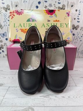 Laura Ashley Girls' Black Mary Jane Dress Shoes